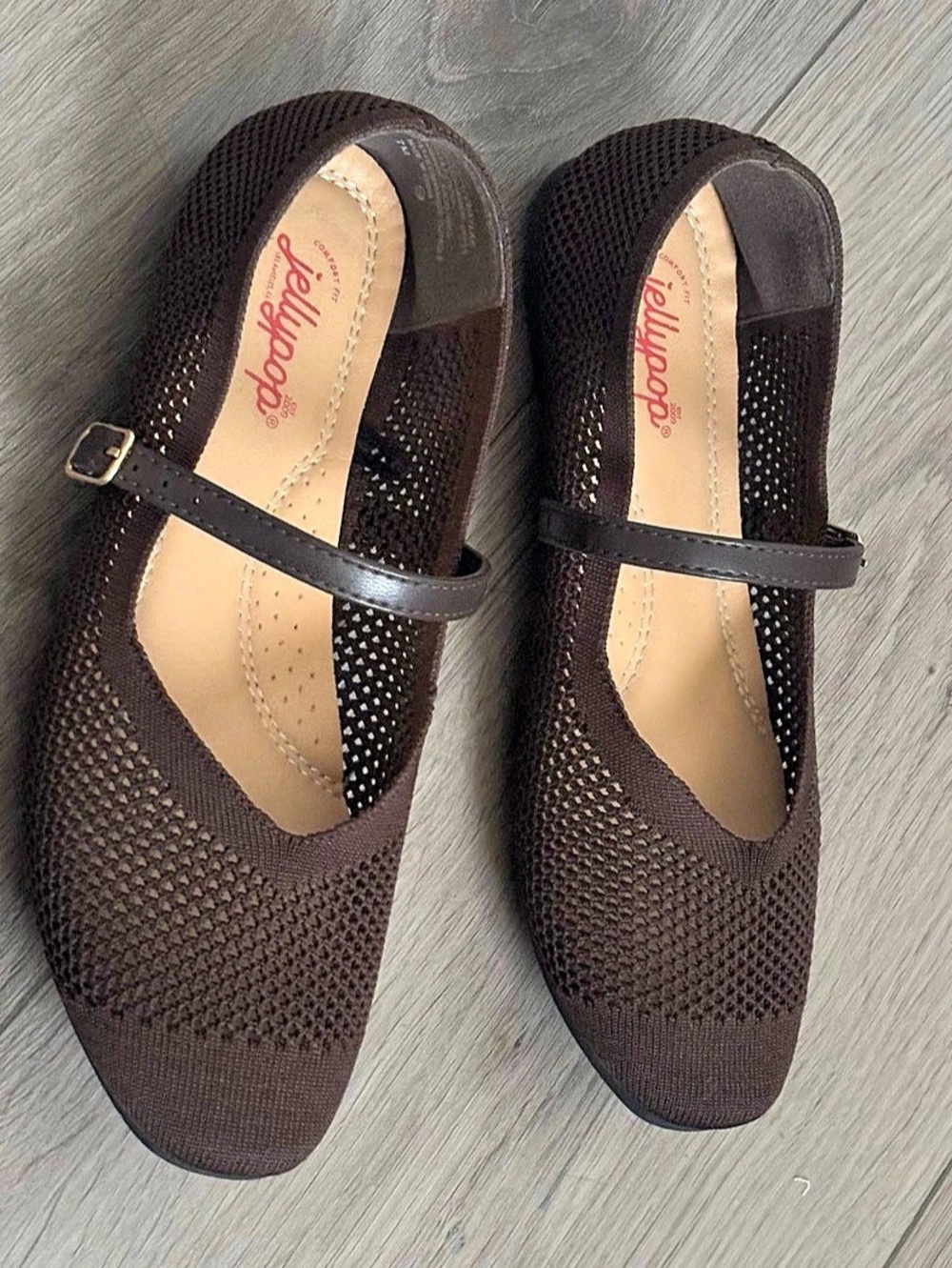 Brown Mary Jane Flats Like New